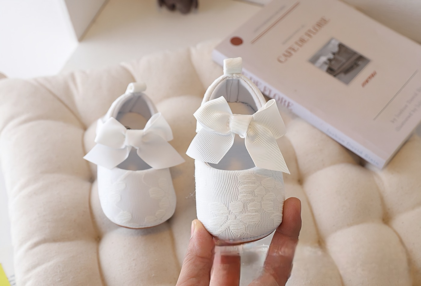 Delicate Embroidered White Ballerina 