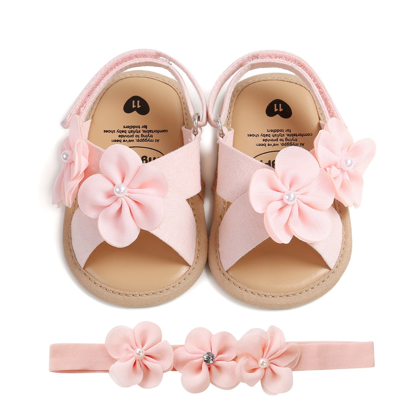 The pink petals kiss sandals 