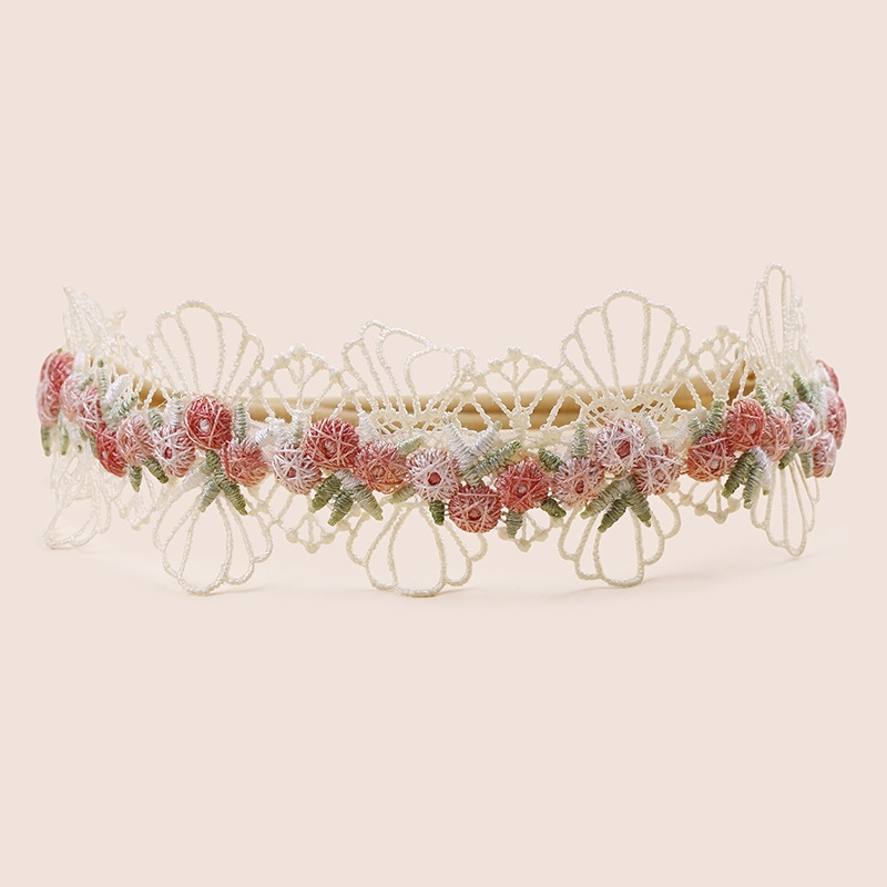 Rose quartz thin baby headband set