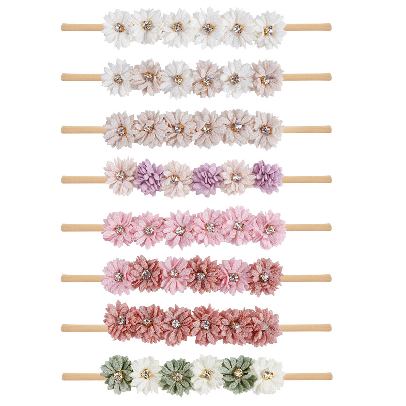 Offwhite floral  baby headband 
