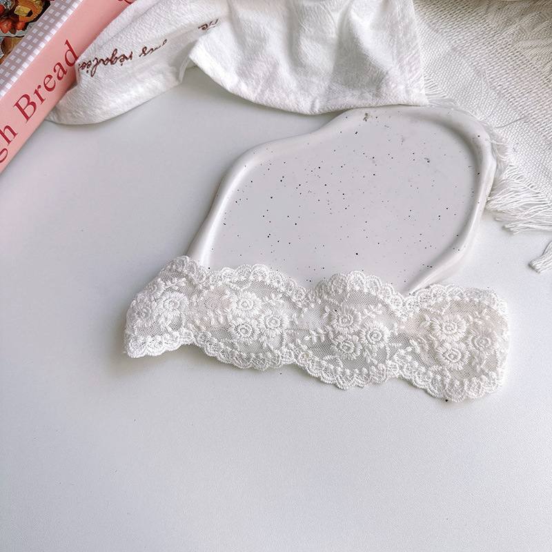 White Lace baby headband 