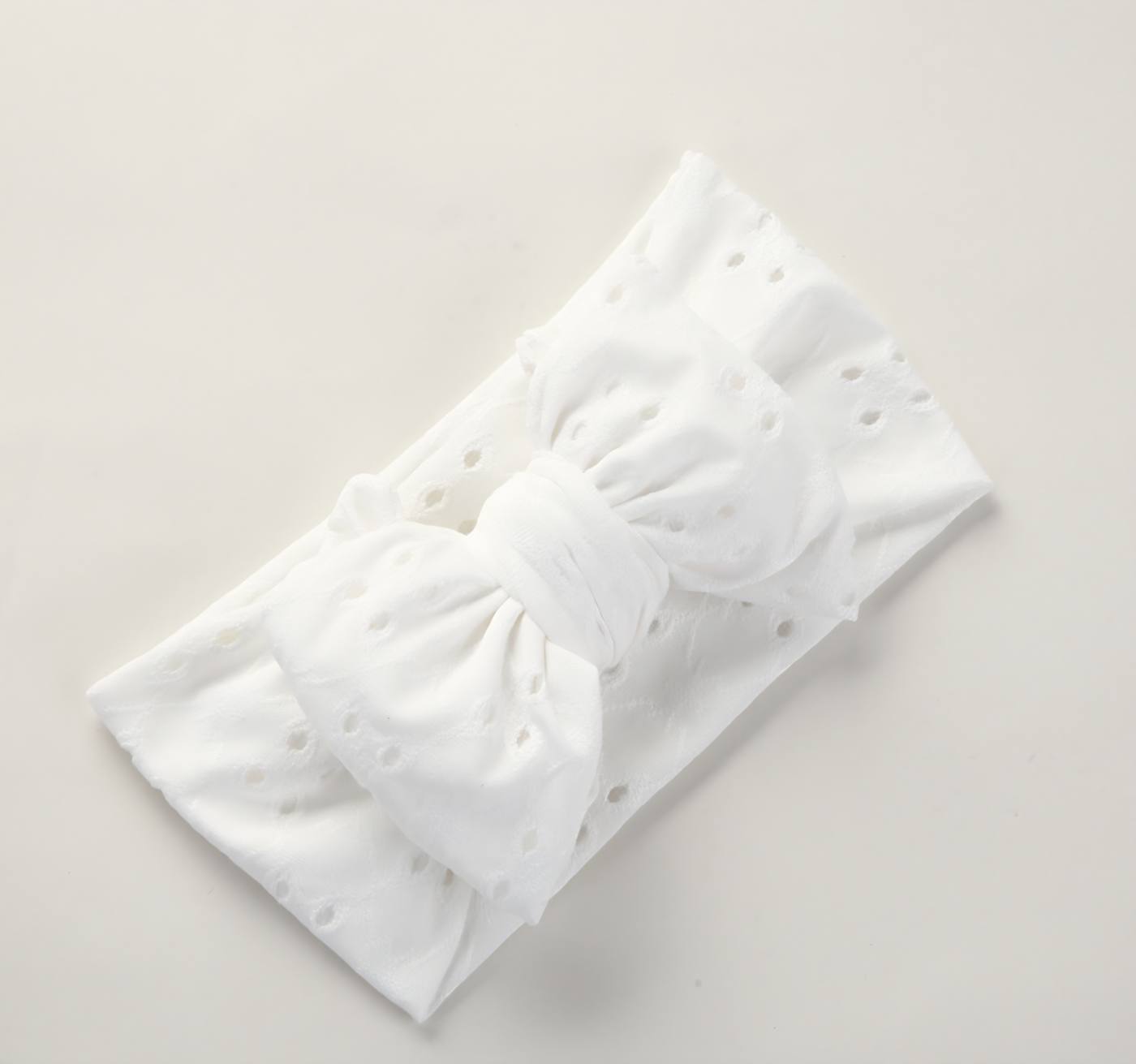 Embroidered Big Bow Baby Headband 