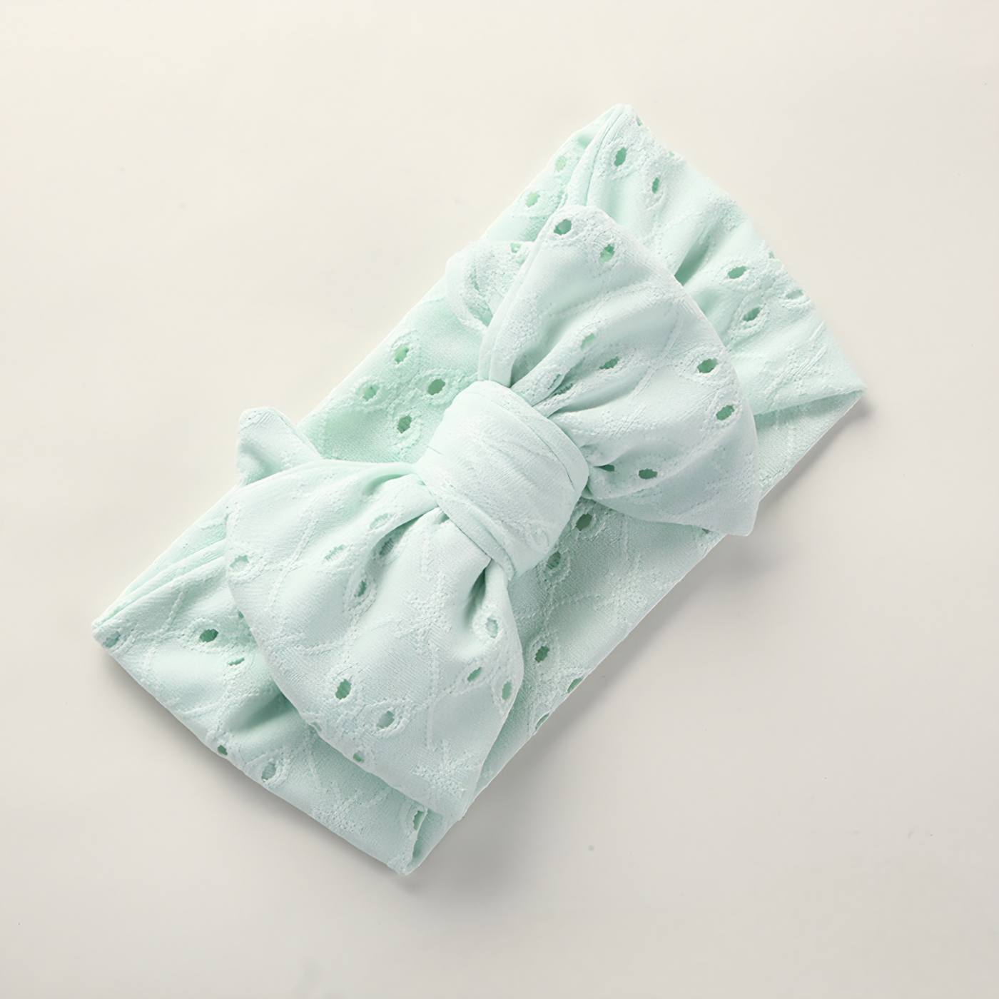 Embroidered Big Bow Baby Headband 