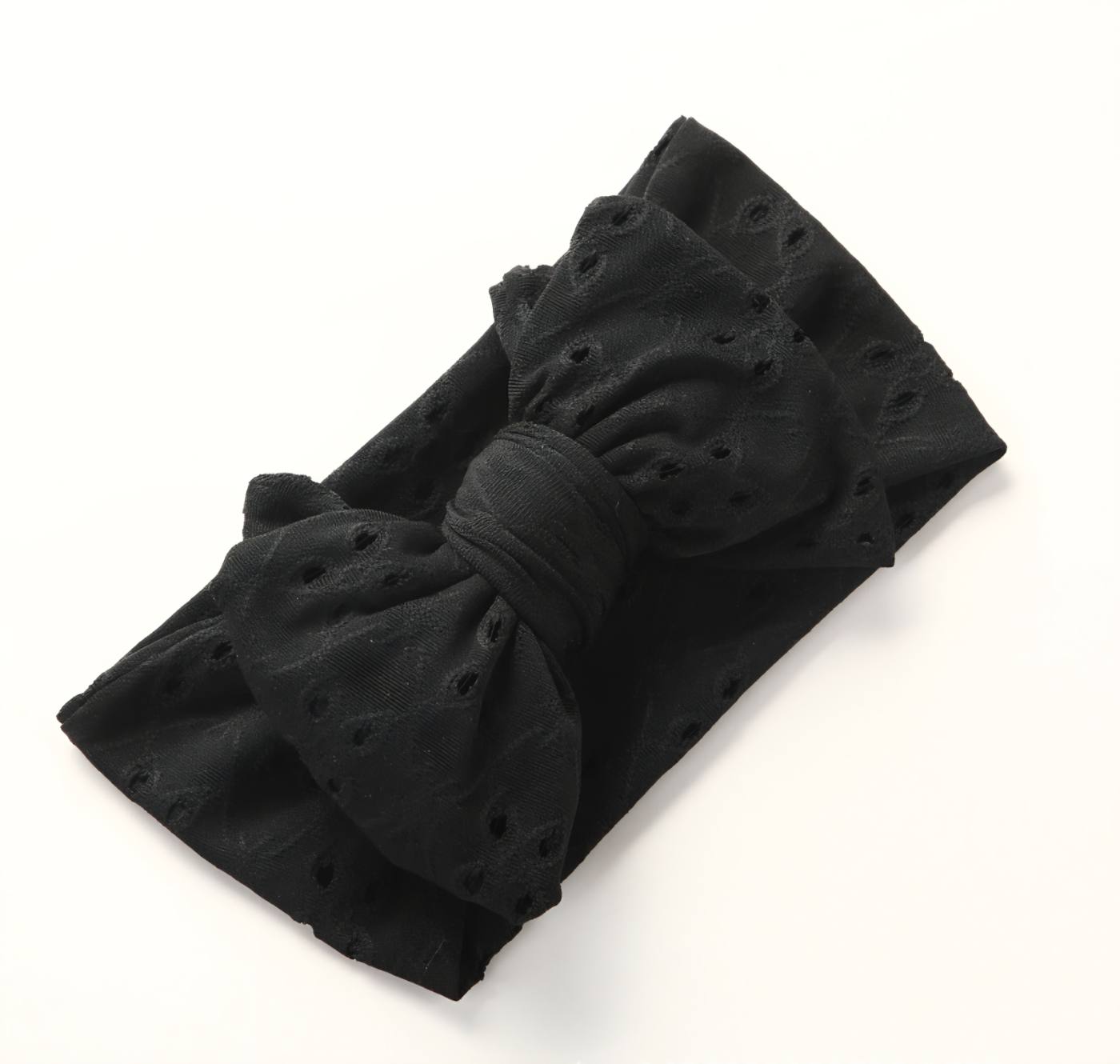 Embroidered Big Bow Baby Headband 