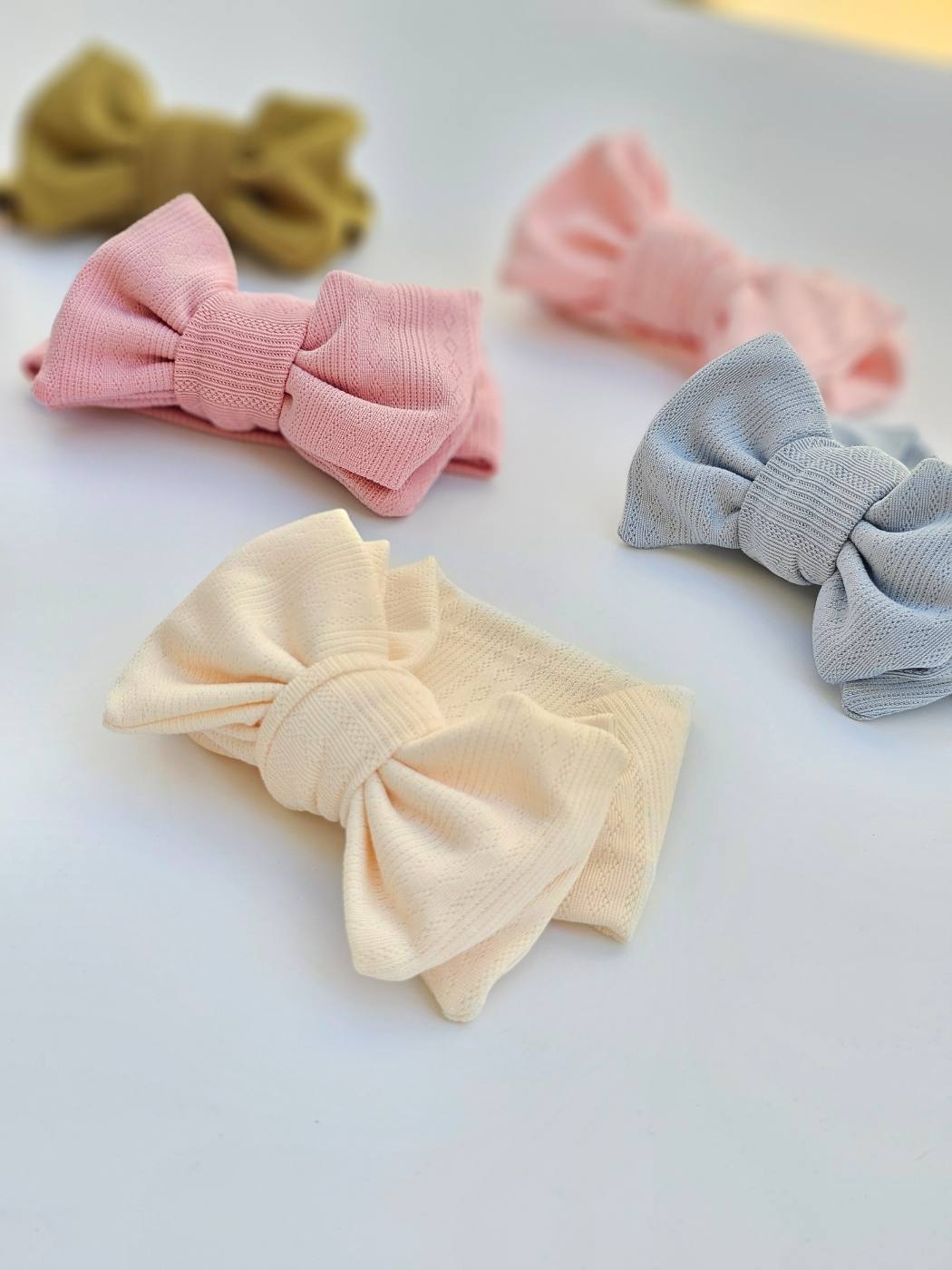 Soft Cotton Big Bow Baby Headband 