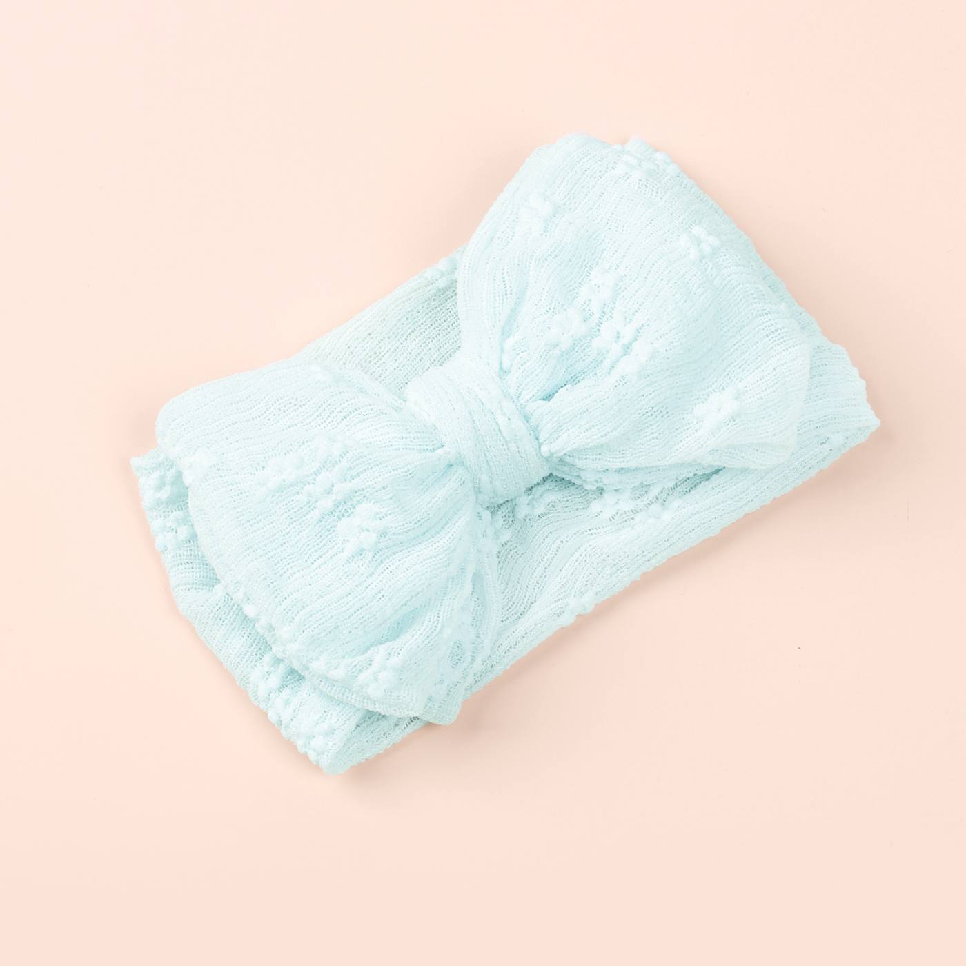 Soft Embroidered Big Bow Baby Headband 
