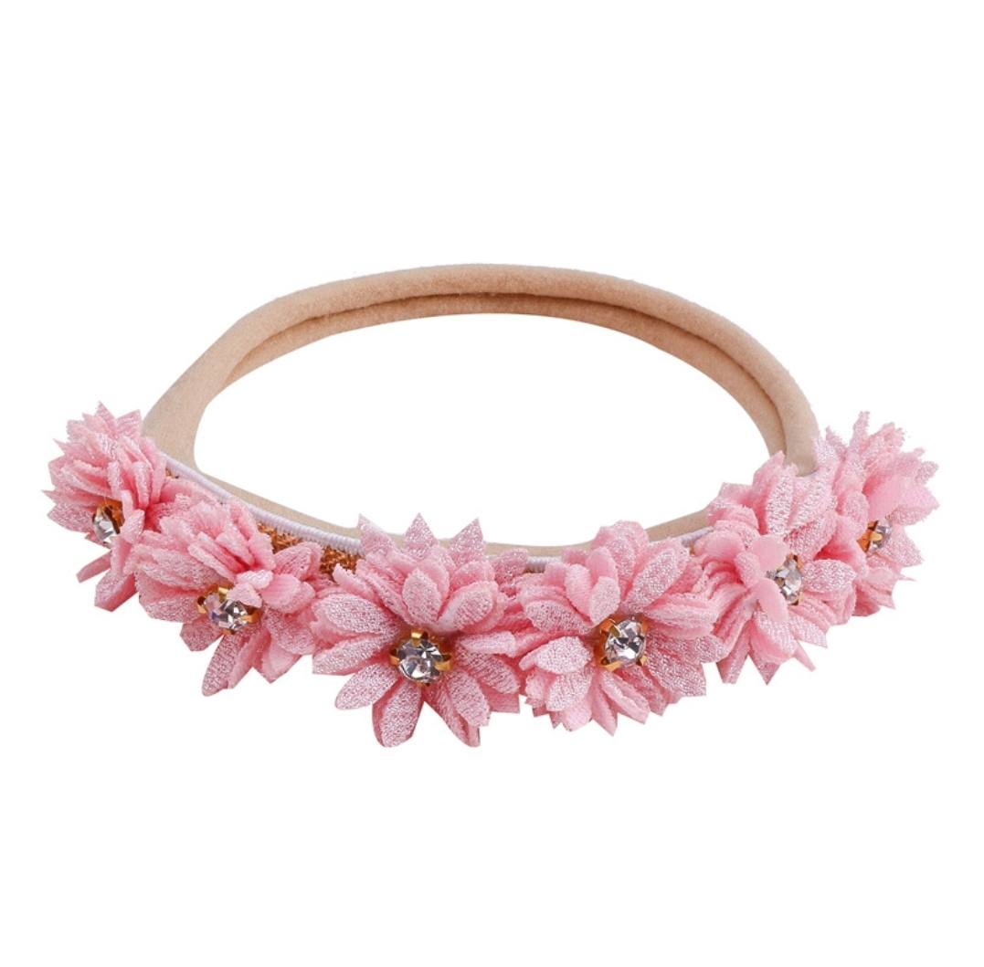 Offwhite floral  baby headband 
