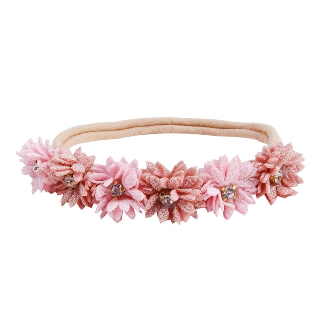 Offwhite floral  baby headband 