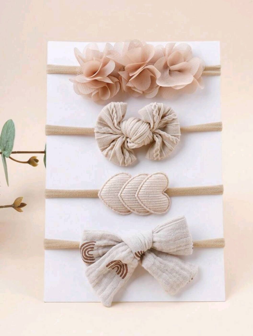 4 pcs thin baby headband set
