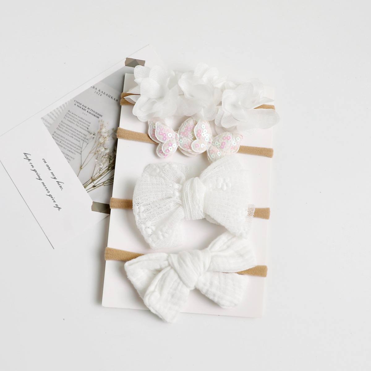 4 pcs thin baby headband set