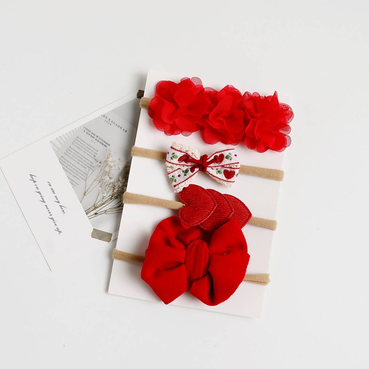 4 pcs thin baby headband set