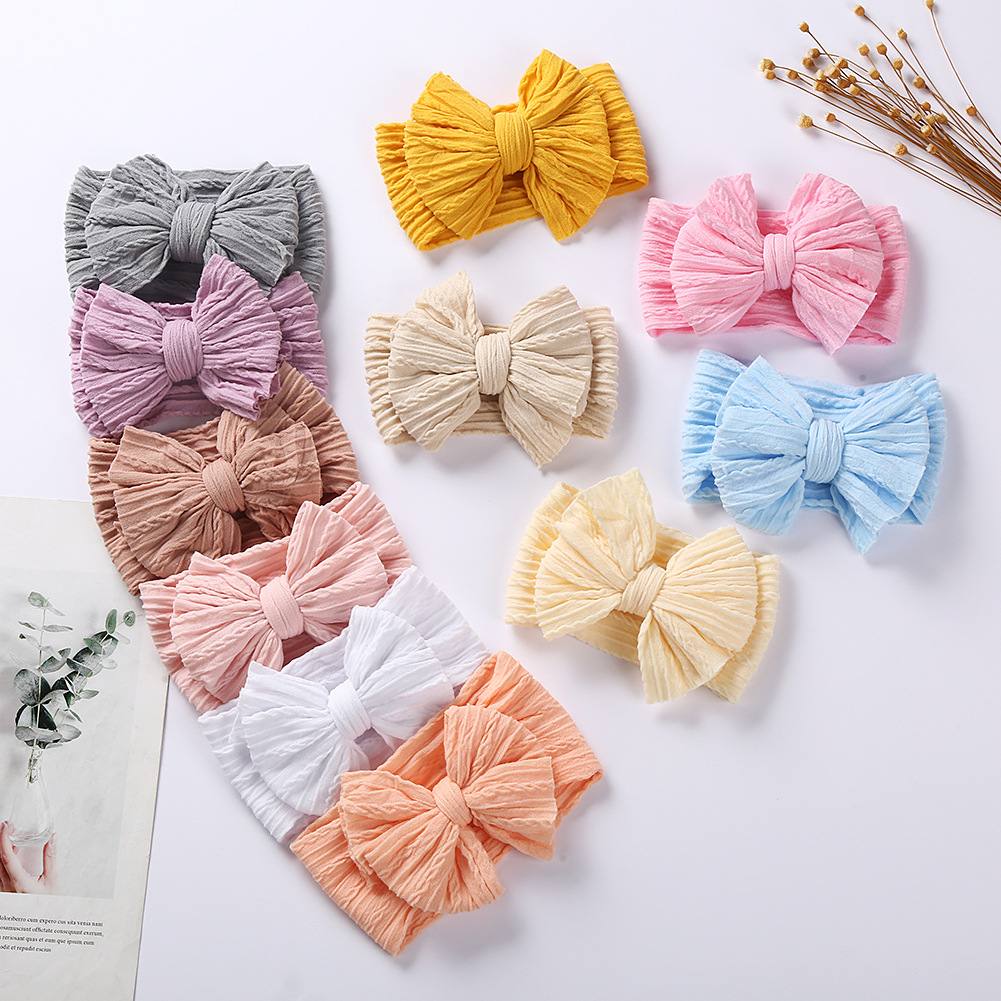 Patterned Big Bow Baby Headband 