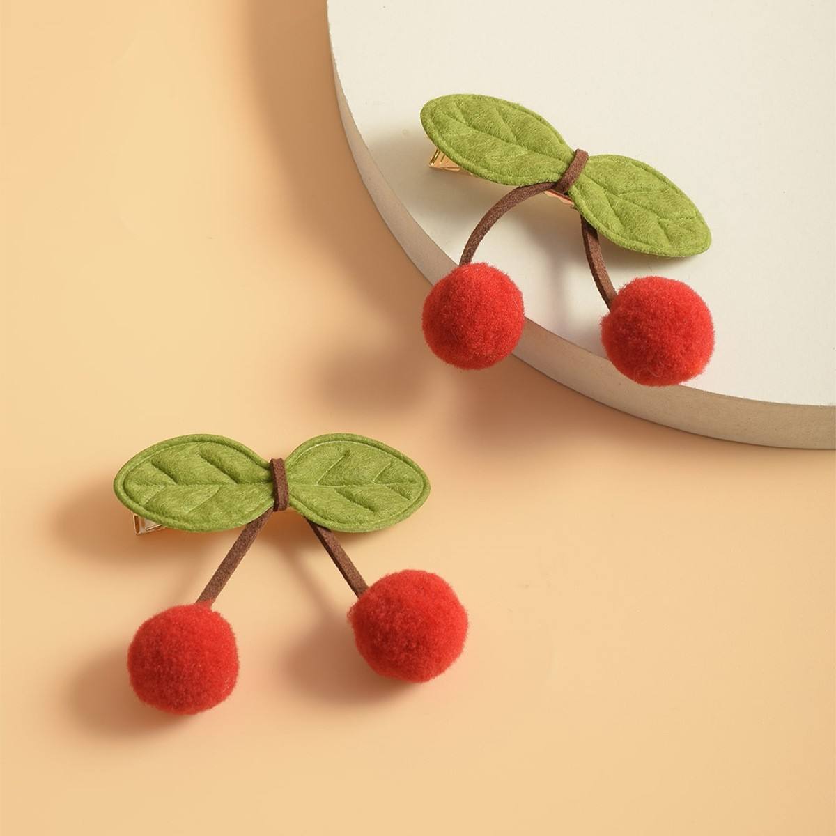 Cherry hair clip