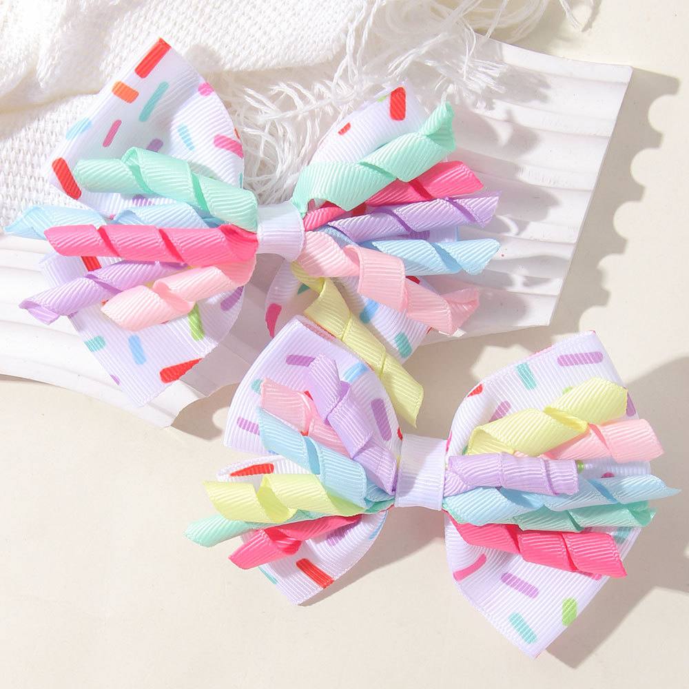 Confetti bow hair clip