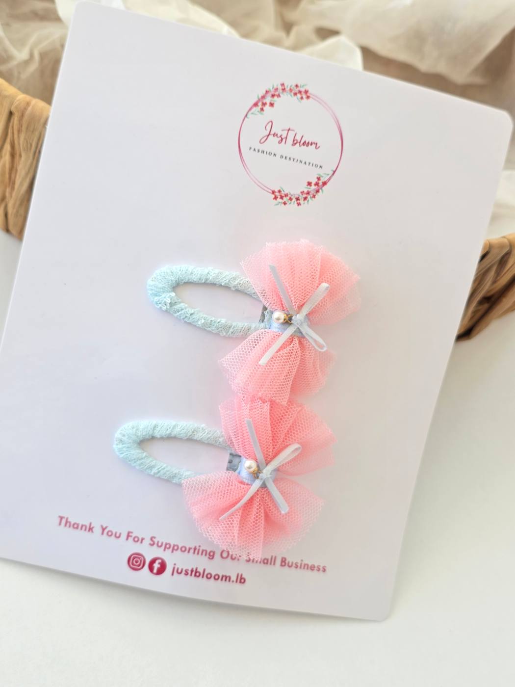 Candy pink snap clip