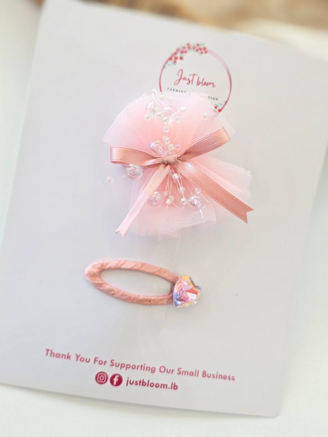2pcs special occasion pink hair clip set