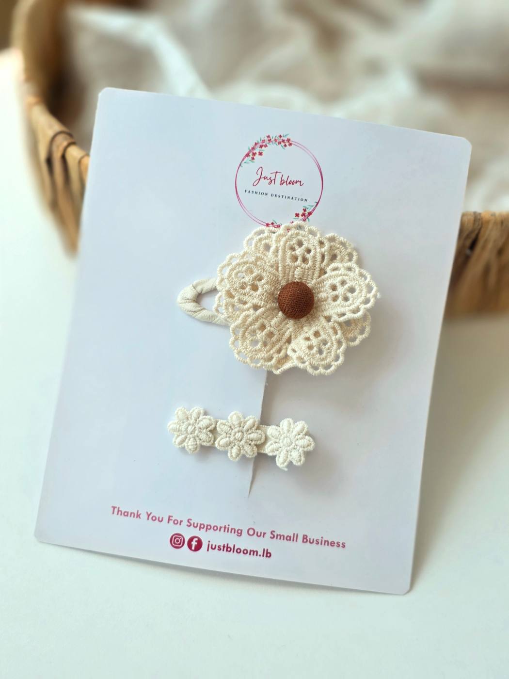 2pcs Delicate vintage flower hair set