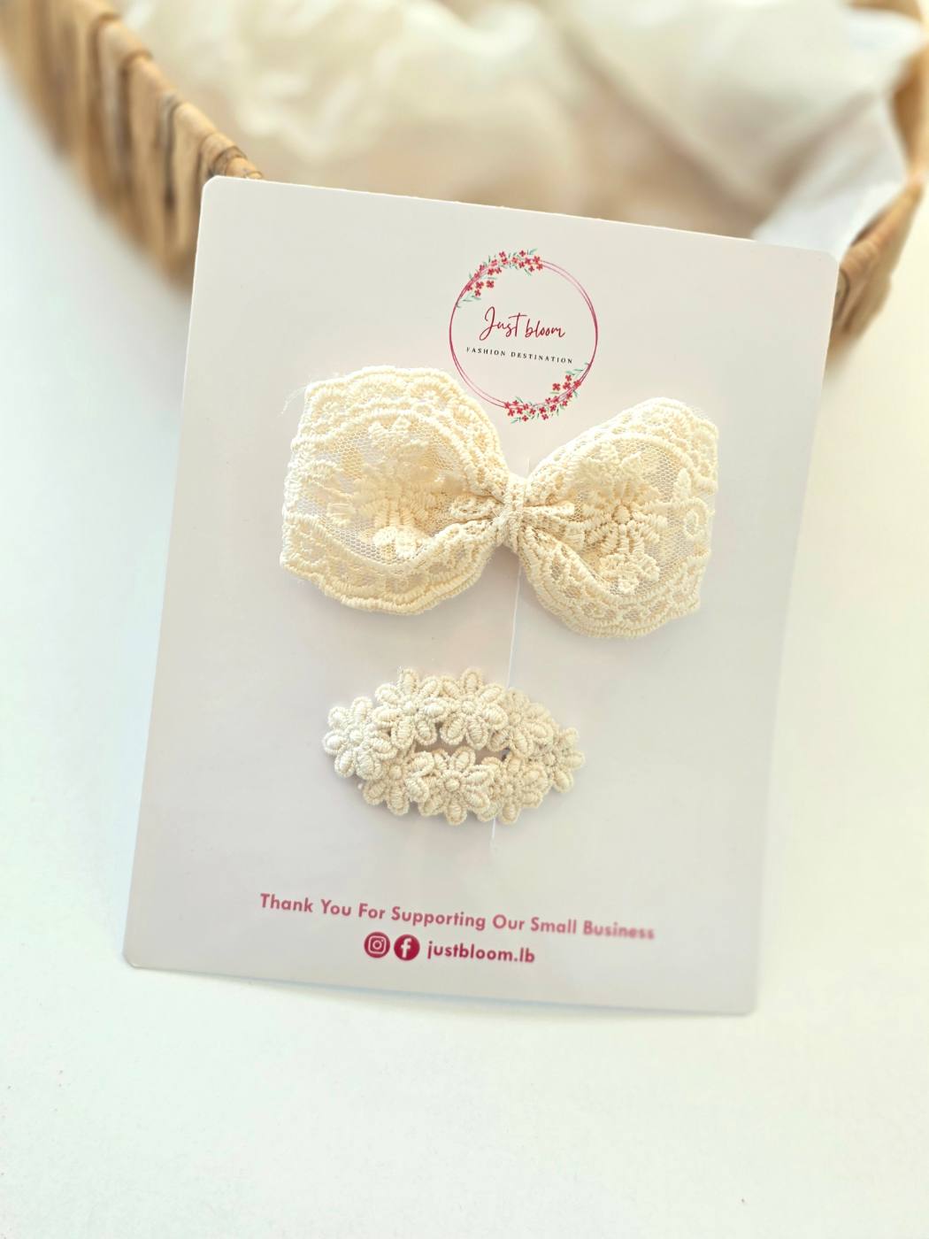 2pcs Delicate vintage big bow set