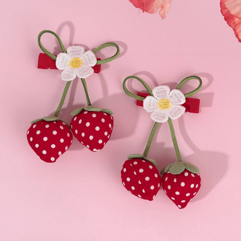Strawberry Themed Hair Clip