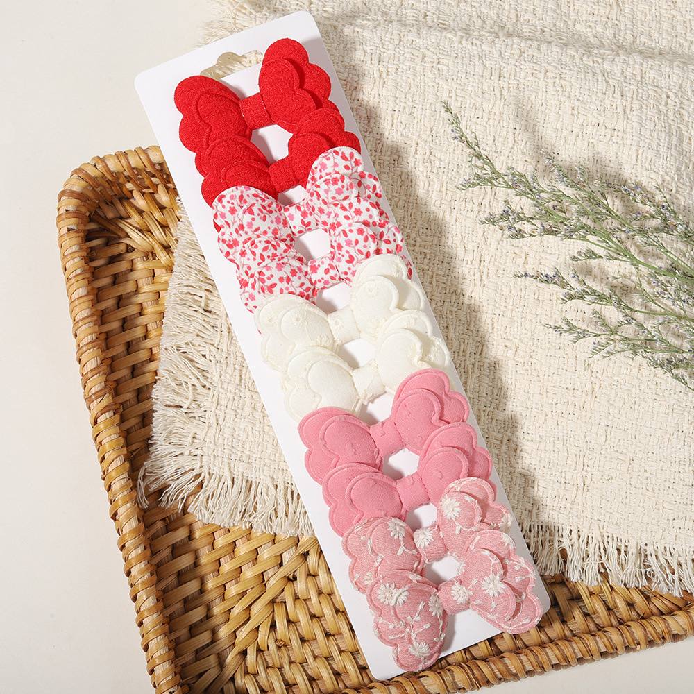 10 pcs Small Patterned Butterfly Hair Clip Set 