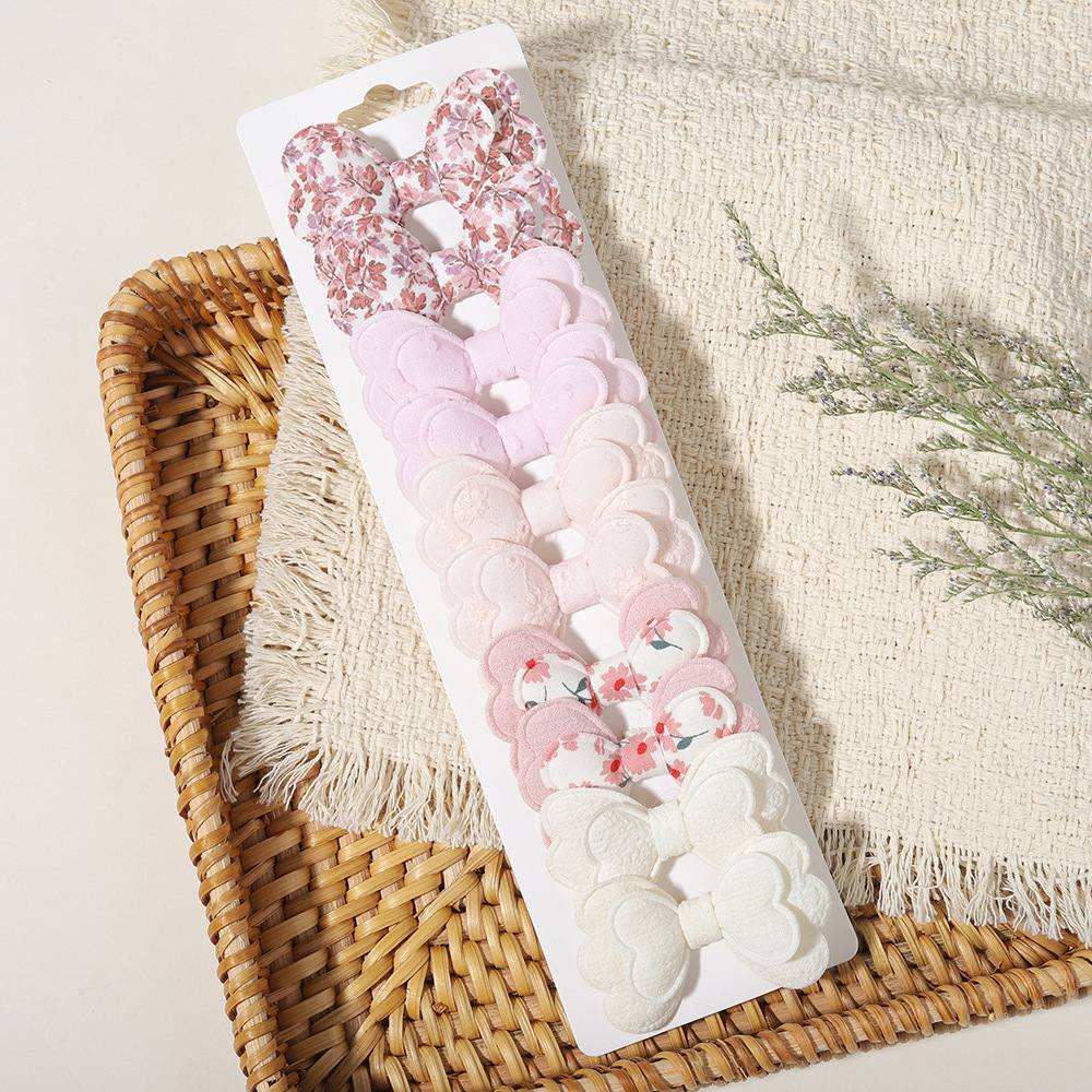 10 pcs Small Patterned Butterfly Hair Clip Set 