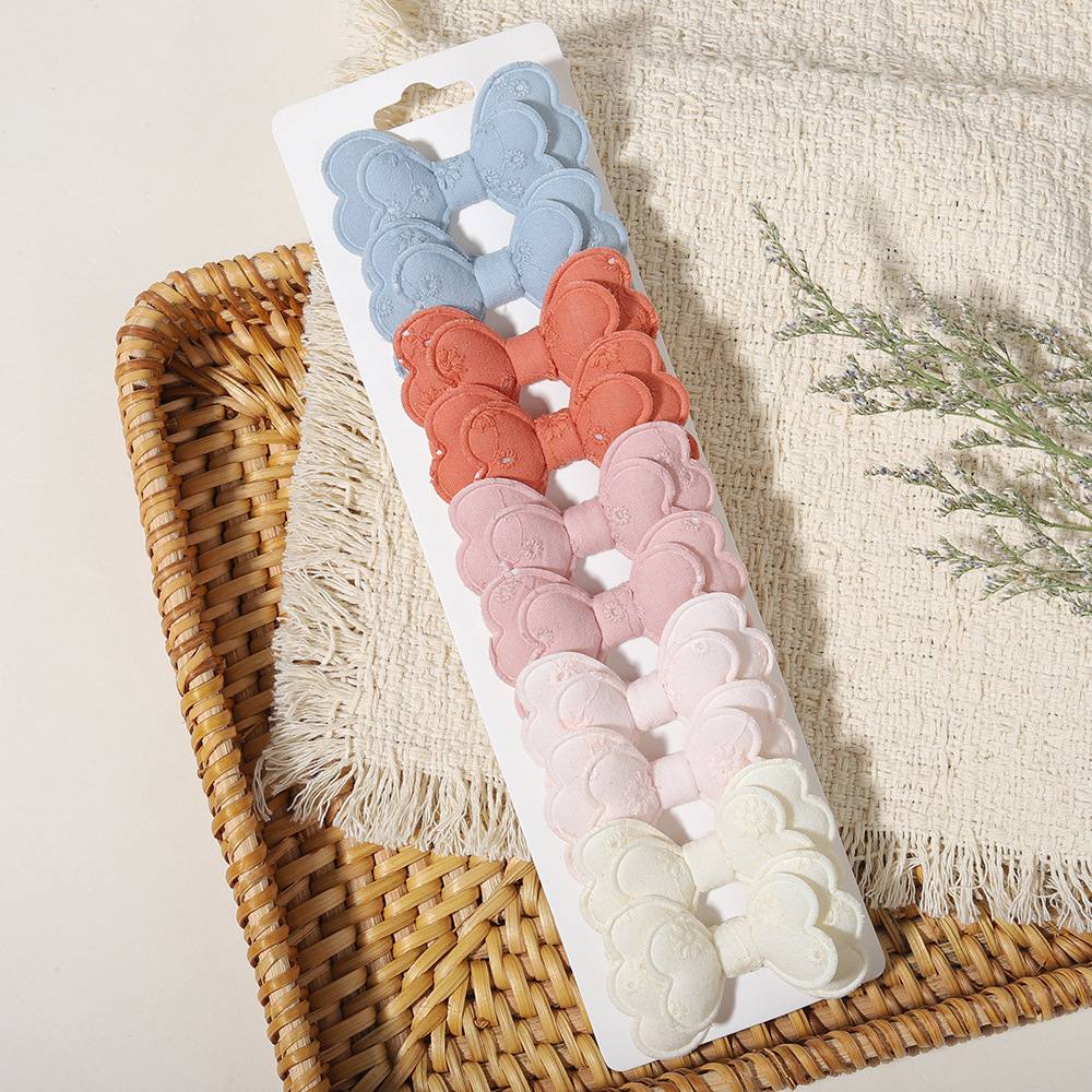 10 pcs Small Patterned Butterfly Hair Clip Set 