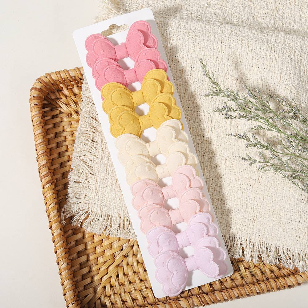 10 pcs Small Patterned Butterfly Hair Clip Set 
