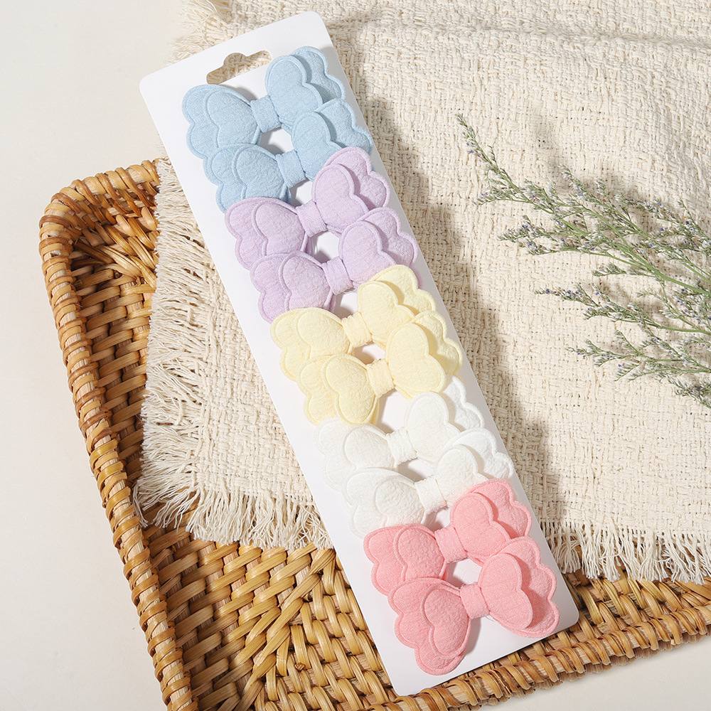 10 pcs Small Patterned Butterfly Hair Clip Set 