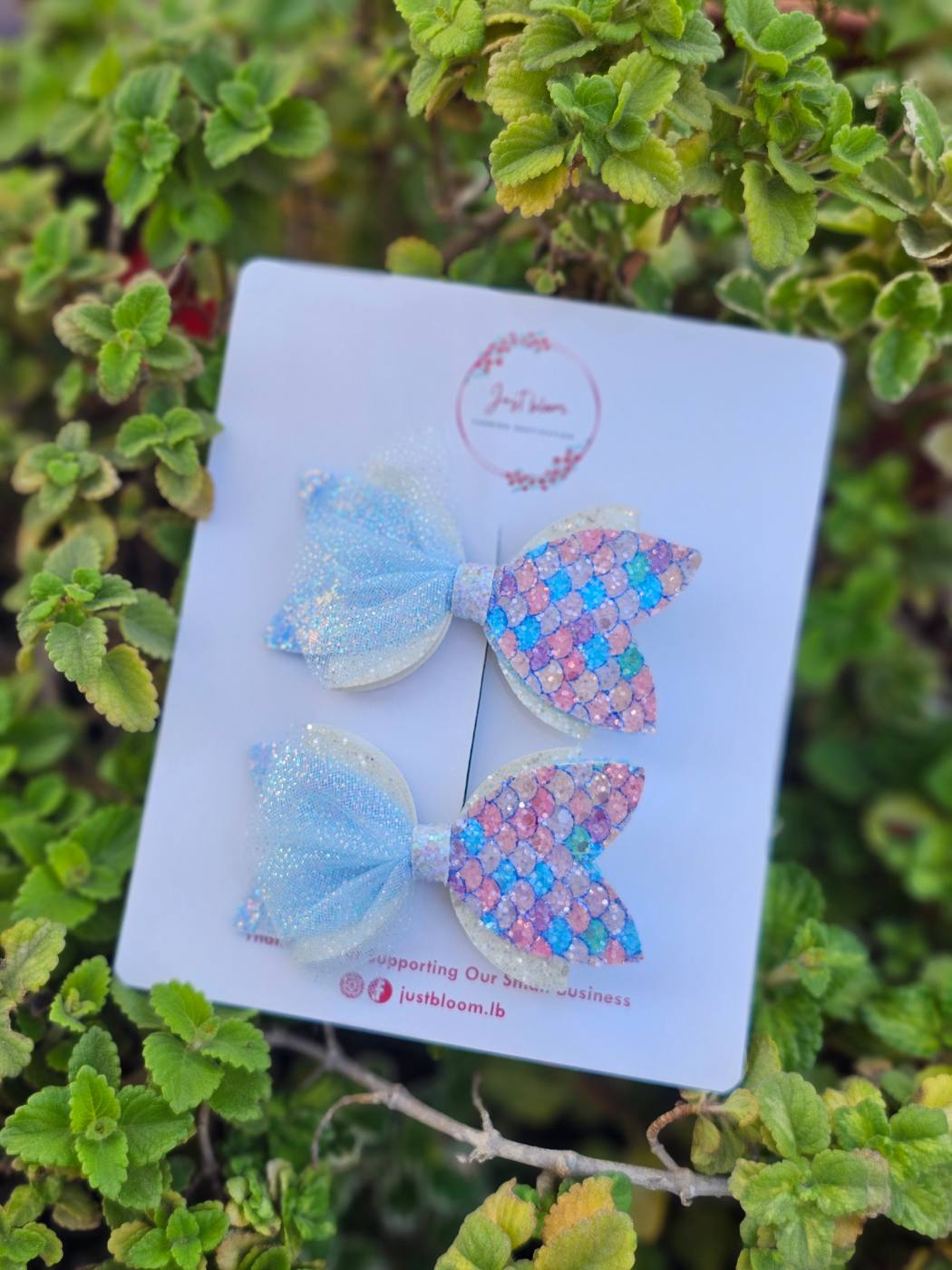 2pcs Mermaid Tail Bow Hair Clip 