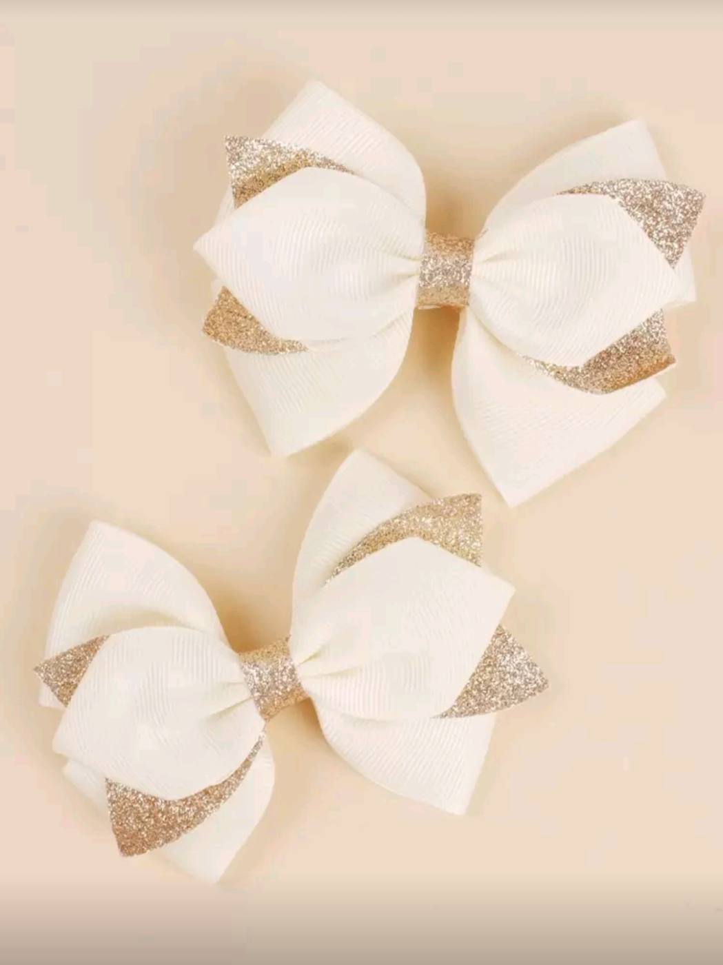 2pcs Sprakly Big Bow Hair Clip 