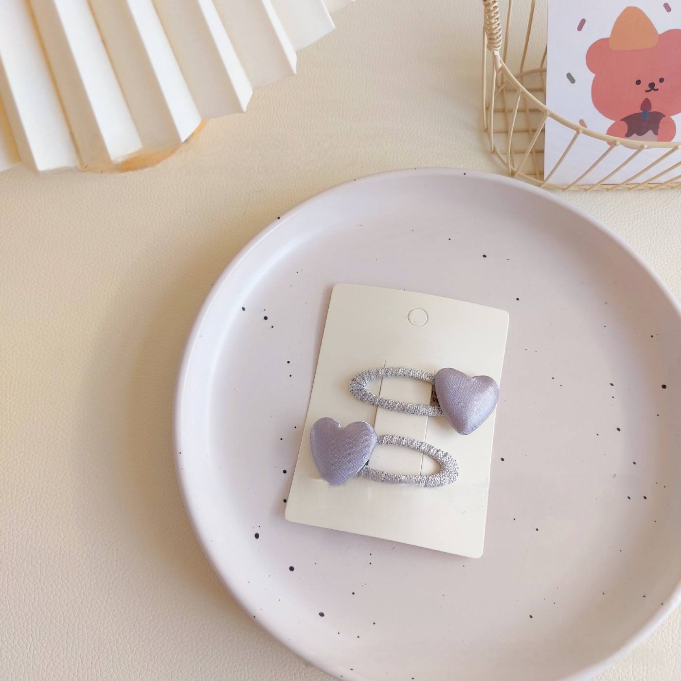 2pcs Heart Shape Snap Clip 