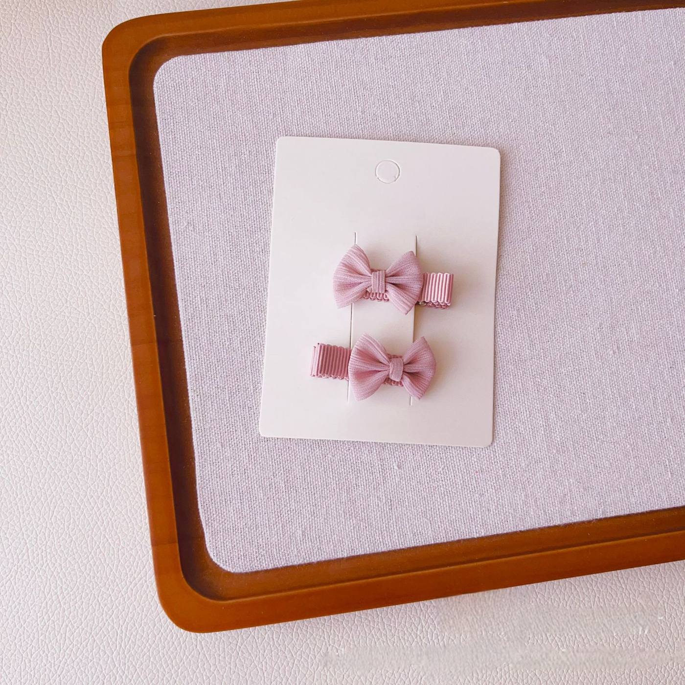 4pcs Mini Bow Hair Clip Set 