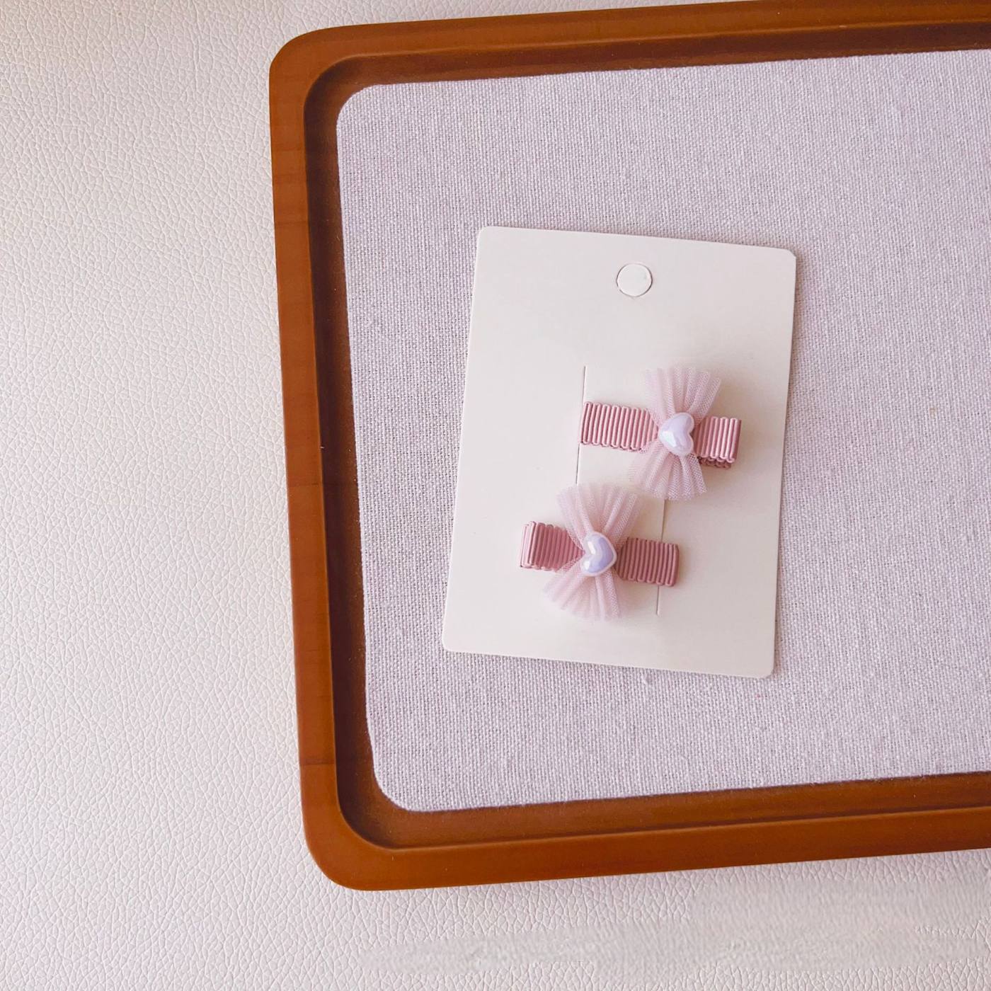 4pcs Mini Bow Hair Clip Set 