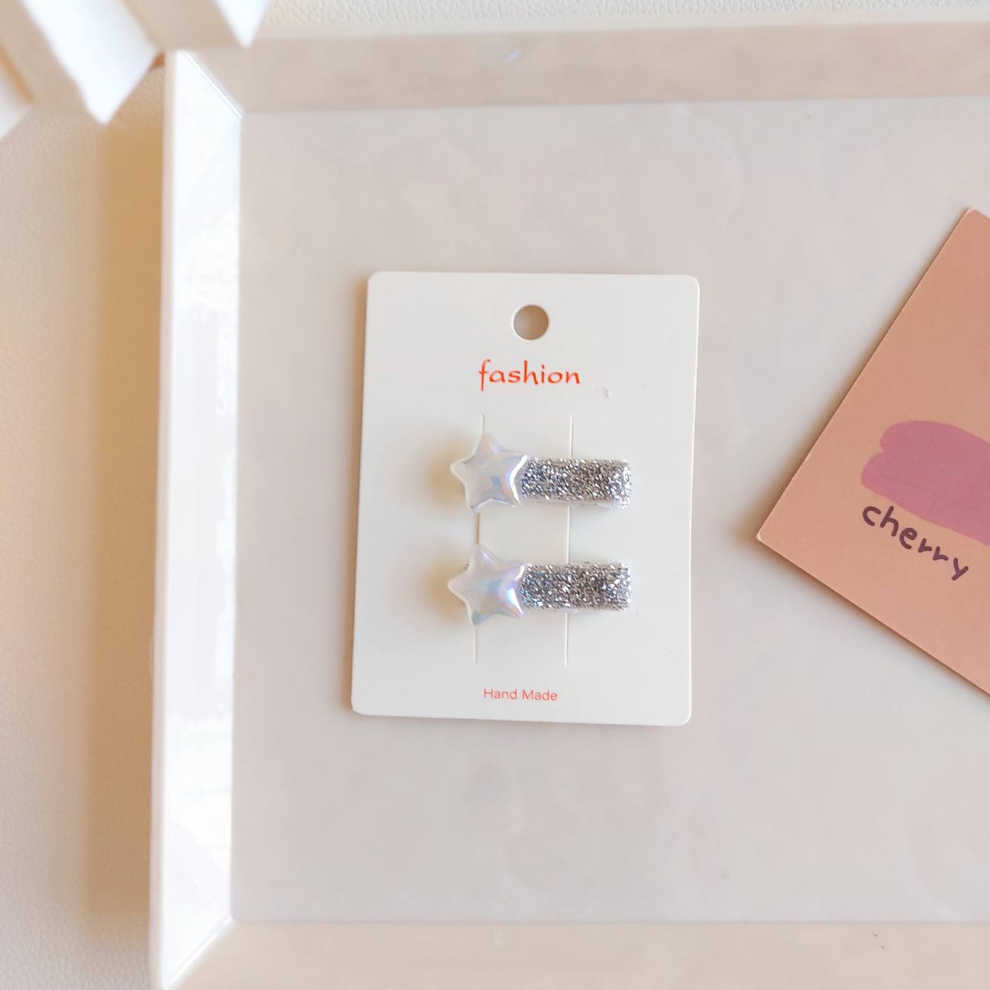 2pcs Silver Mist Mini Hair Clip 