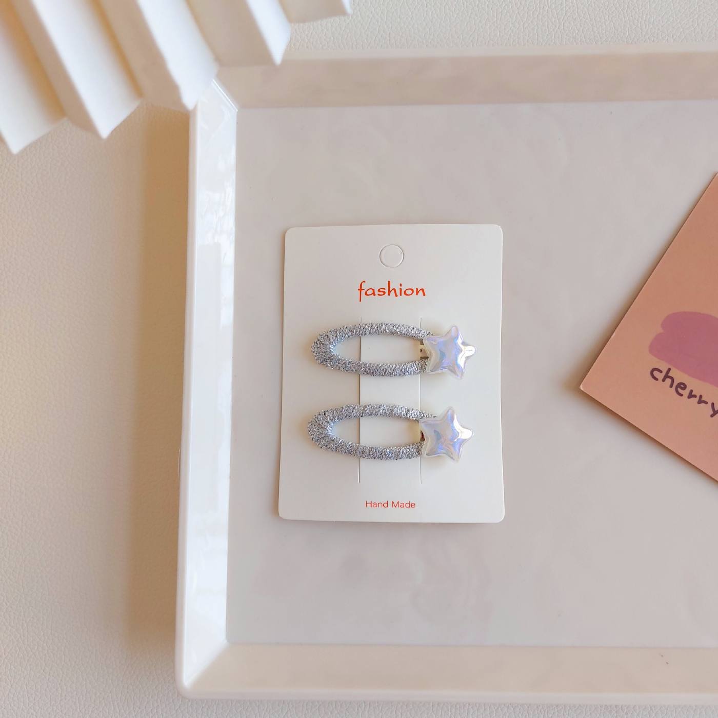 2pcs Silver Mist Mini Hair Clip 