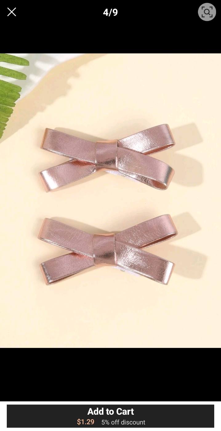 2pcs Rose Gold Hair Clip 