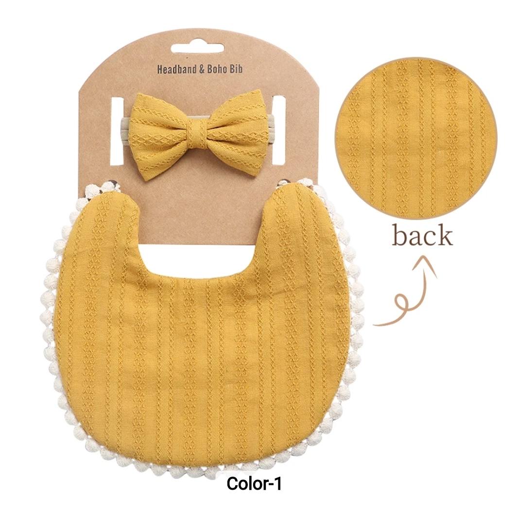 2pcs Bib and Headband Set