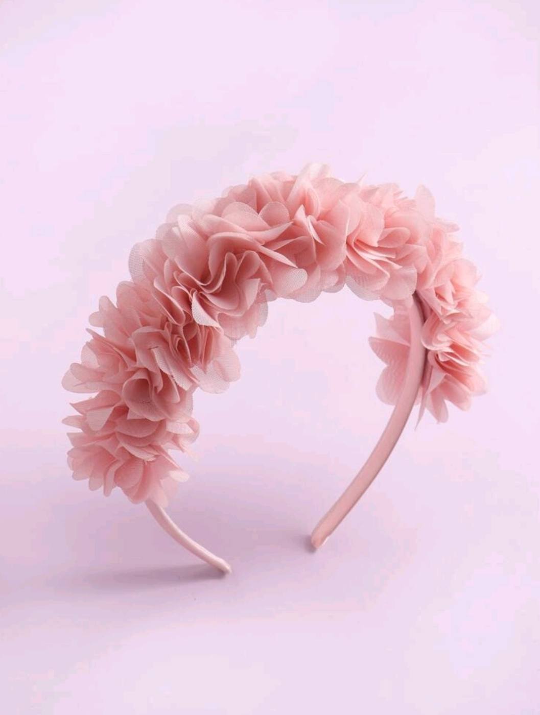 1pc Light Pink Floral Head Band 