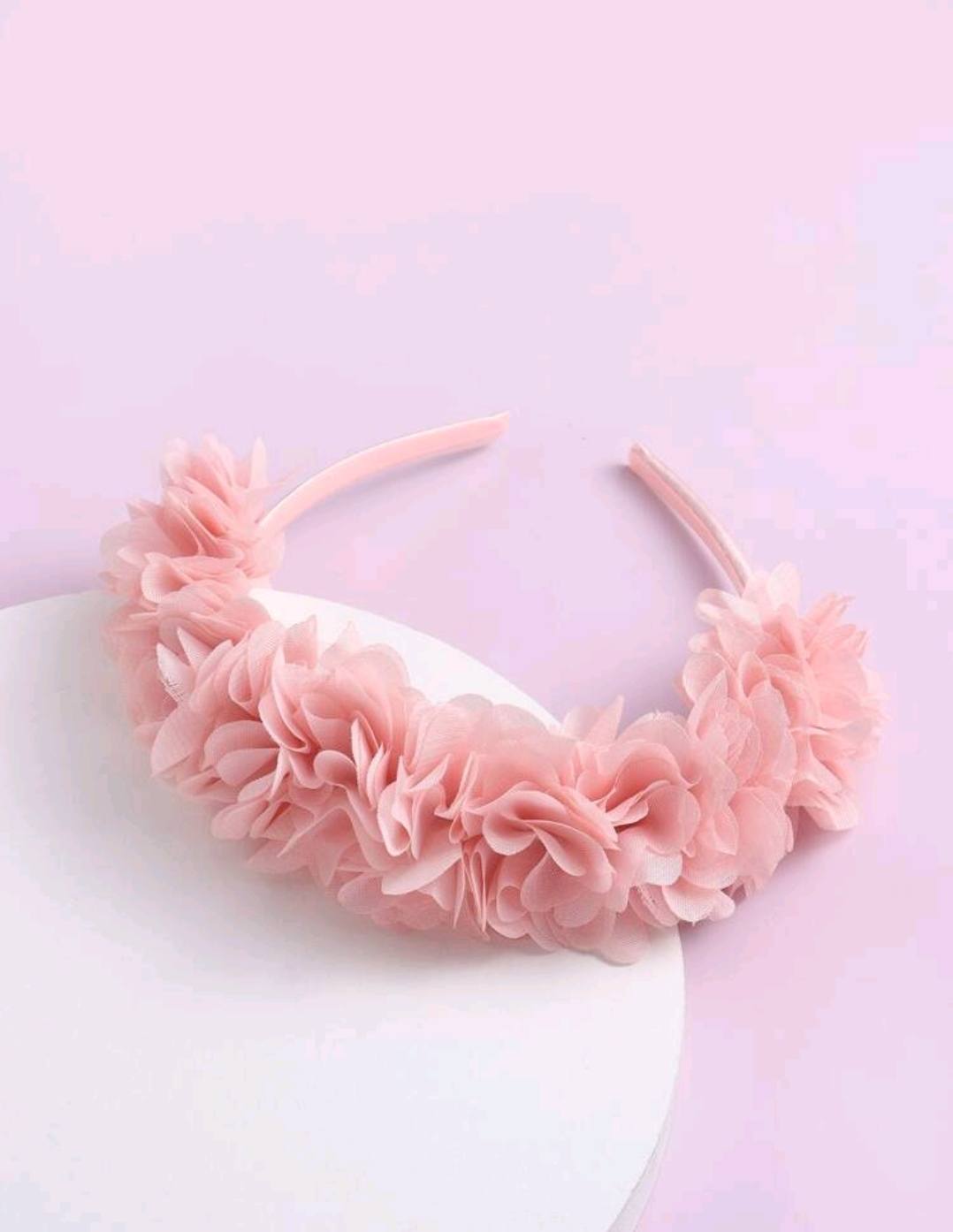 1pc Light Pink Floral Head Band 