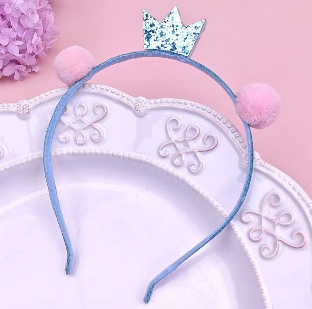 1pc Cute Princess PomPoms Head Band 
