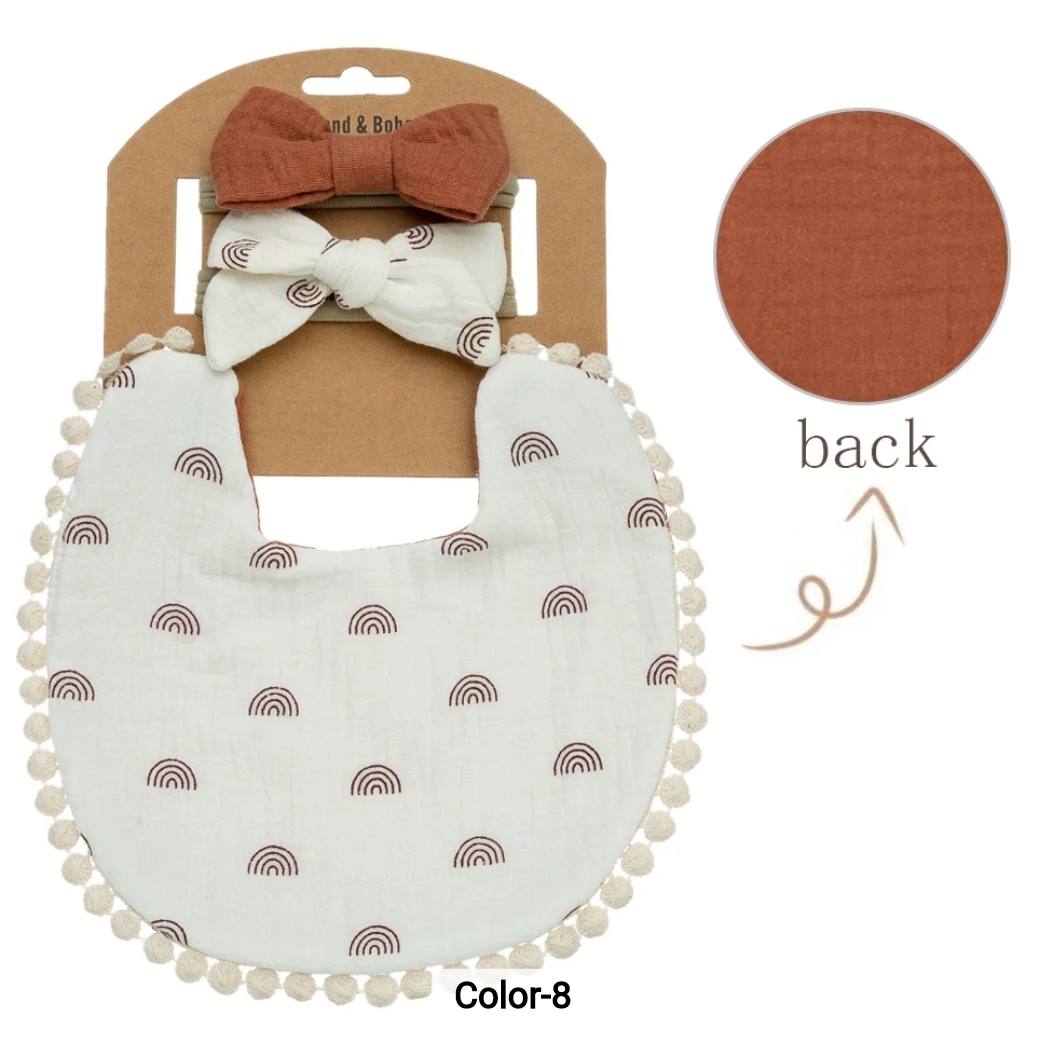 3pcs Rainbow Baby Bib set
