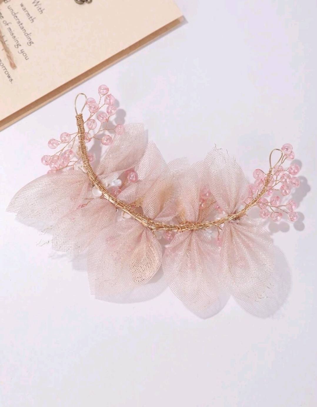 1pc Rose Gold Petals Headpiece 
