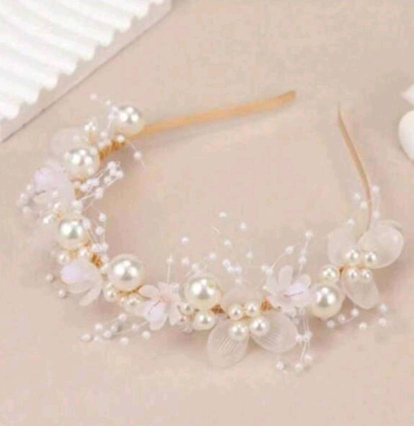 1pc White Pearl Girl's Head Band 