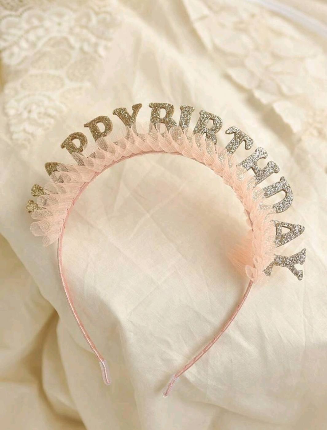 1pc Birthday Crown With Ruffles 