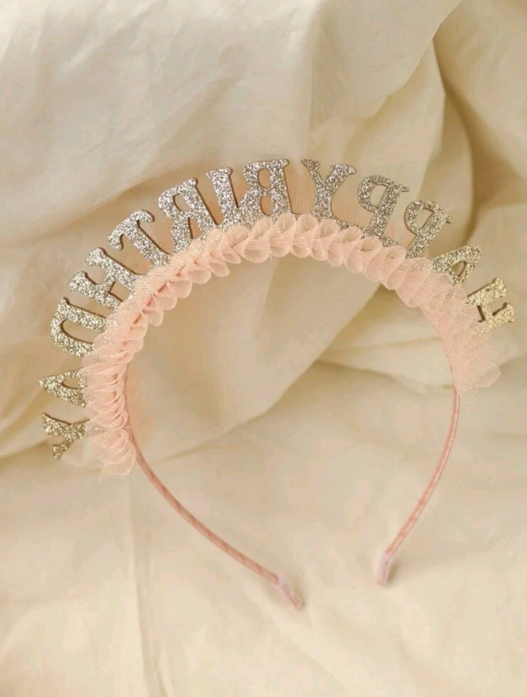 1pc Birthday Crown With Ruffles 