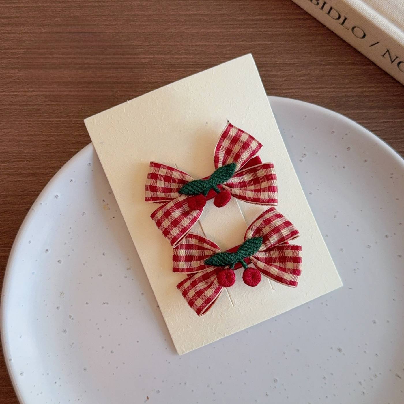 2pcs Small Cherry Hairclip 