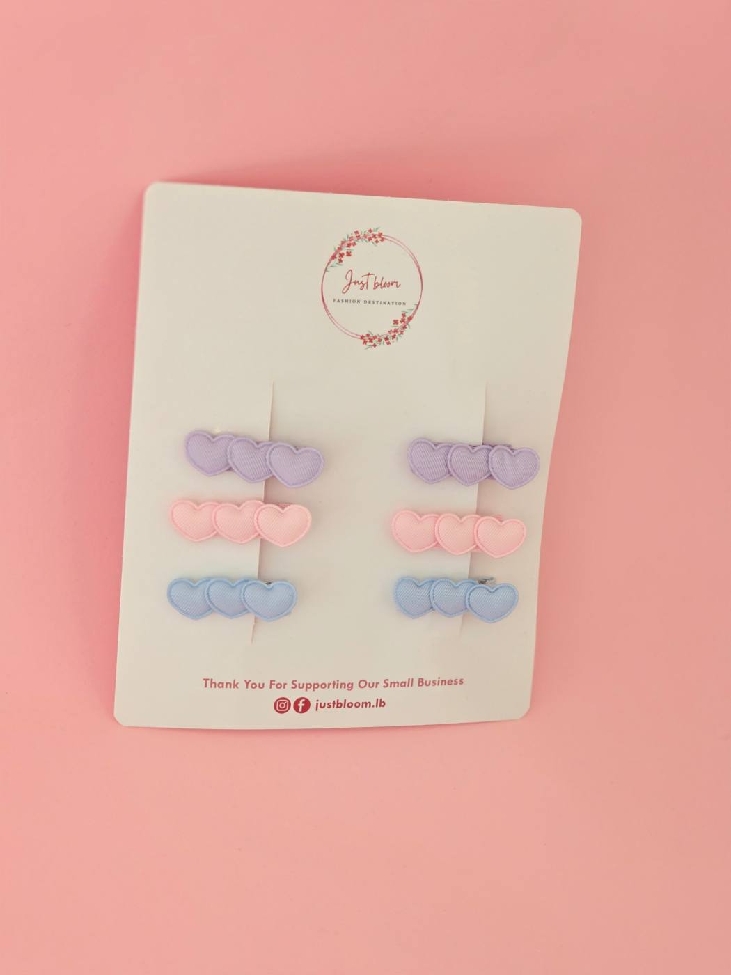 6pcs Small Heart Hair Clip Set 