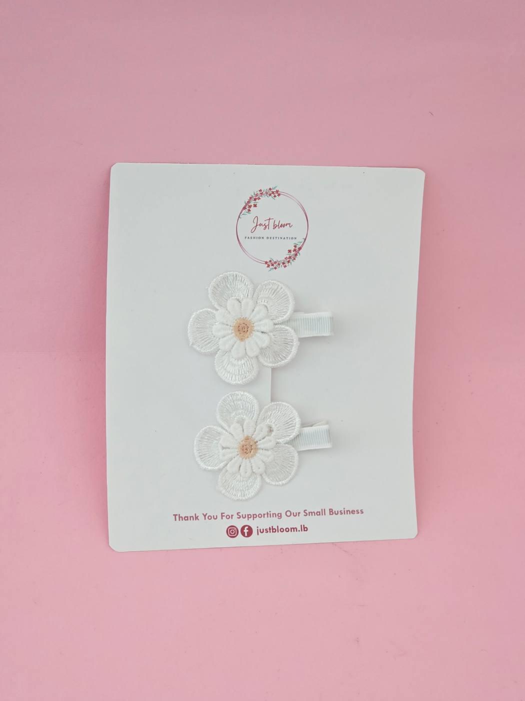 2pcs Daisy Pink Hair Clip 