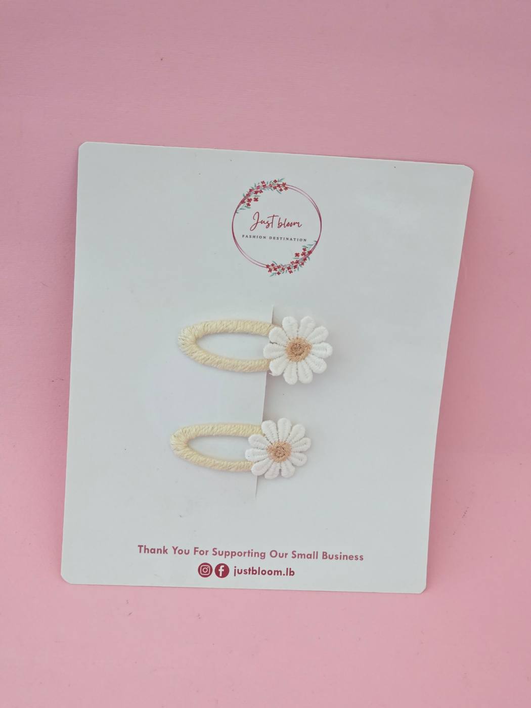 2pcs Daisy Pink Hair Clip 