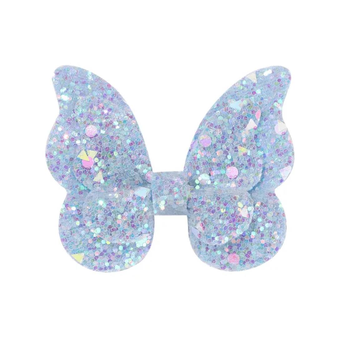 2pc Shimmery Butterfly Hair Clip 